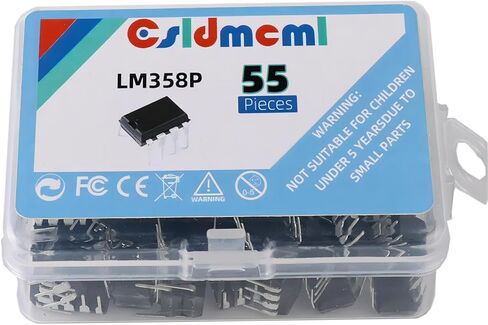Csldmcml LM358P LM358 مضخم تشغيلي مزدوج IC Om-Amp DIP-8 (عبوة من 55 قطعة) in Kuwait
