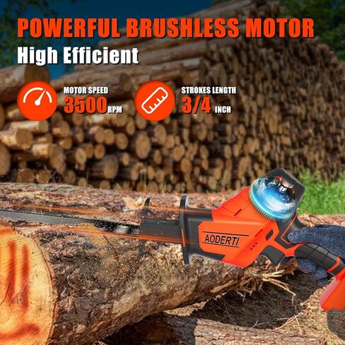 منشار ترددي لاسلكي لبطارية ميلووكي m18 18 فولت بحد أقصى، محرك بدون فرشاة، سرعة متغيرة 0-3500 SPM، تغيير الشفرة بدون أدوات، منشار ريسيبرو مع 4 شفرات منشار لقطع الخشب/المعادن (أداة فقط) in Kuwait