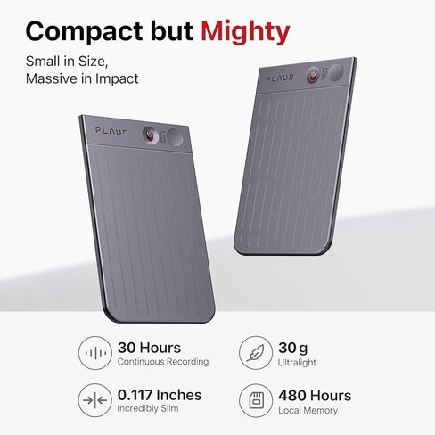 مسجل صوت مع حافظة، مسجل صوت PLAUD Note مع التحكم في التطبيق والنسخ والتلخيص بواسطة ChatGPT، يدعم 57 لغة، ذاكرة 64 جيجابايت، مثالي للمكالمات والاجتماعات والمقابلات in Kuwait