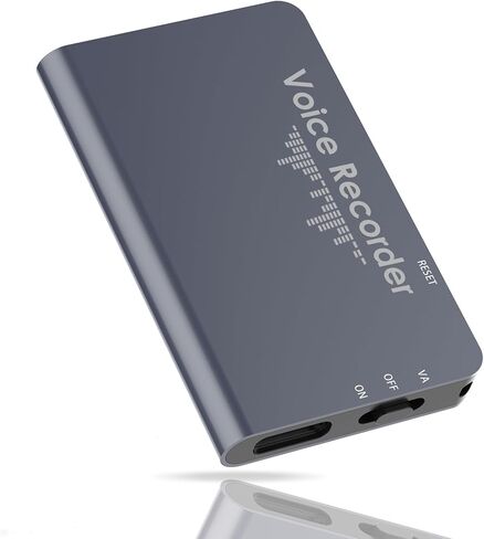 مسجل صوت رقمي مغناطيسي 64 جيجا (768 ساعة) - أجهزة تسجيل صغيرة، مسجل صوتي محمول مع تشغيل للمحاضرات والمقابلات والاجتماعات، قابل لإعادة الشحن، وتقليل الضوضاء in Kuwait
