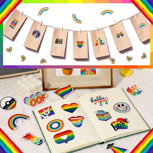 JULBEAR Football Stickers, 200PCS Water Bottle Stickers Non-Repeating Vinyl Holiday Party Stickers for Cards Scrapbooking Crafts Decorations Party Favors Gifts for Kids Teens Adults in Kuwait