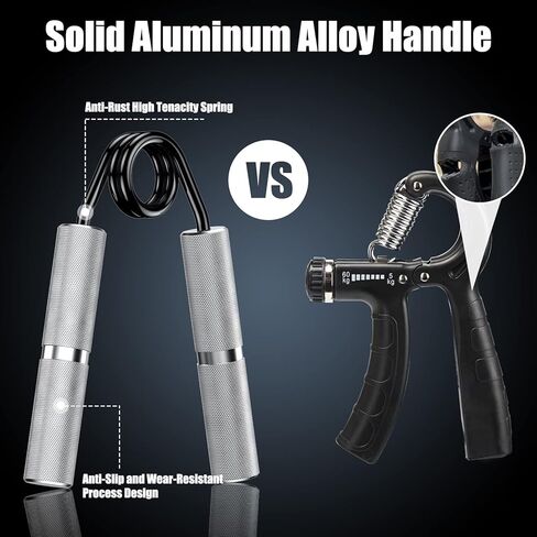 أداة تدريب قوة قبضة اليد من أوبليتور، 4 عبوات 50 رطل - 200 رطل، مقبض تمرين اليد، مقوي إصبع الساعد، غير قابل للانزلاق، مناسب لإعادة تأهيل اليد، تدريب قوة الإصبع، بناء العضلات، صالة الألعاب الرياضية المنزلية in Kuwait