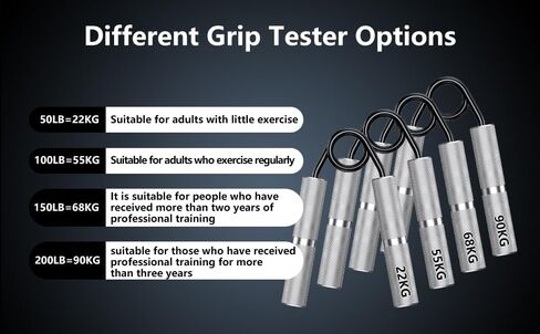 أداة تدريب قوة قبضة اليد من أوبليتور، 4 عبوات 50 رطل - 200 رطل، مقبض تمرين اليد، مقوي إصبع الساعد، غير قابل للانزلاق، مناسب لإعادة تأهيل اليد، تدريب قوة الإصبع، بناء العضلات، صالة الألعاب الرياضية المنزلية in Kuwait
