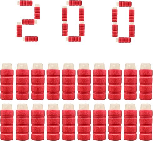200pcs Half-Length Soft Darts Compatible with Dart Zone, Adventure, Nerf, Worker - for Foam Dart Blasters & Toy Guns Accurate Bamboo 1.2g 14+ in Saudi Arabia