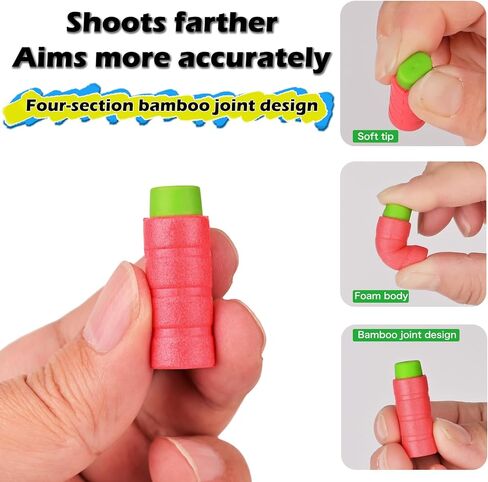 200pcs Half-Length Soft Darts Compatible with Dart Zone, Adventure, Nerf, Worker - for Foam Dart Blasters & Toy Guns Accurate Bamboo 1.2g 14+ in Saudi Arabia