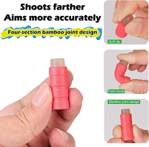 200pcs Half-Length Soft Darts Compatible with Dart Zone, Adventure, Nerf, Worker - for Foam Dart Blasters & Toy Guns Accurate Bamboo 1.2g 14+ in Saudi Arabia