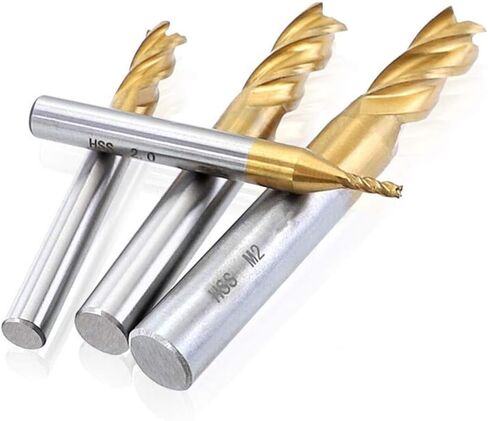 TOPPROS حزمة من 7 4-الناي التيتانيوم معطف كربيد نهاية مطحنة بت، 1.5 مم - 6 مم HSS CNC مستقيم عرقوب مثقاب مجموعة أدوات القاطع للخشب الألومنيوم الصلب التيتانيوم in Kuwait