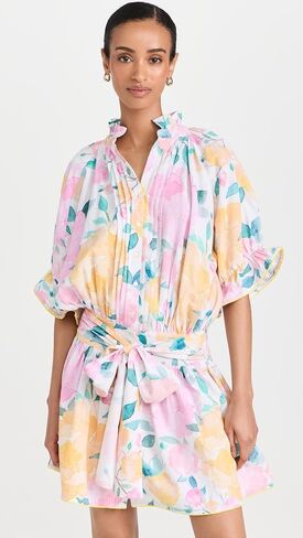 Juliet Dunn Women's Linen Look Blouson Dress in Saudi Arabia