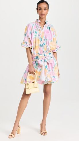 Juliet Dunn Women's Linen Look Blouson Dress in Saudi Arabia