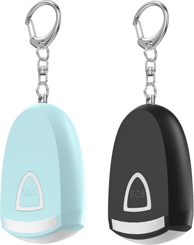 Rechargeable Personal Alarm for Women - Personal Safety Alarm, Siren Alarm, Flash Light, 130 dB, Self Keychain, Birthday Gifts for Women, Daughter, College Student, Girl, Teen, Kids (Aqua) in Saudi Arabia