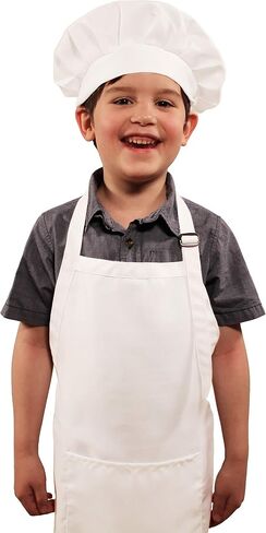 مجموعة هدايا مريلة وقبعة الشيف للأطفال من Dapper&Doll - مقاسات الأطفال الصغار والأطفال - لطيفة وممتعة للغاية in Saudi Arabia