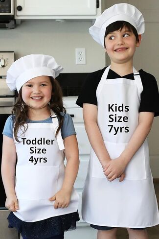 مجموعة هدايا مريلة وقبعة الشيف للأطفال من Dapper&Doll - مقاسات الأطفال الصغار والأطفال - لطيفة وممتعة للغاية in Saudi Arabia