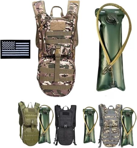 GETORIUM Tactical Hydration Backpack with 3L TPU Water Military Backpack Men Women for Extended Outdoor Adventures Hiking, Cycling, Running Climbing, Hunting, Biking in Saudi Arabia