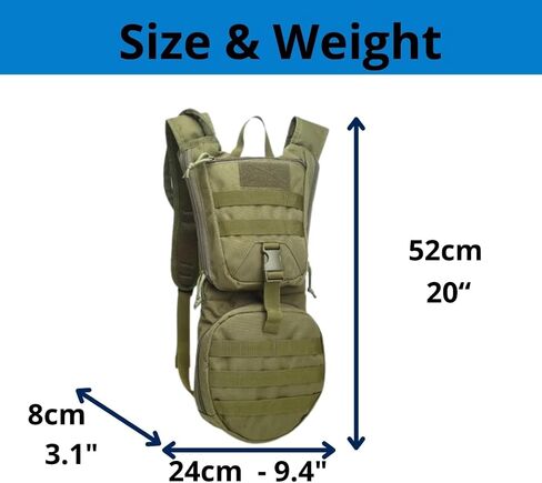 GETORIUM Tactical Hydration Backpack with 3L TPU Water Military Backpack Men Women for Extended Outdoor Adventures Hiking, Cycling, Running Climbing, Hunting, Biking in Saudi Arabia
