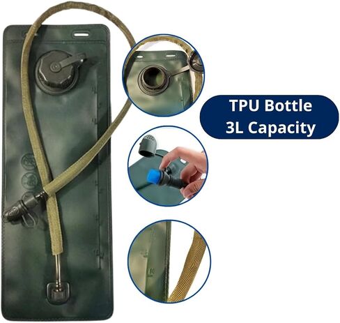 GETORIUM Tactical Hydration Backpack with 3L TPU Water Military Backpack Men Women for Extended Outdoor Adventures Hiking, Cycling, Running Climbing, Hunting, Biking in Saudi Arabia