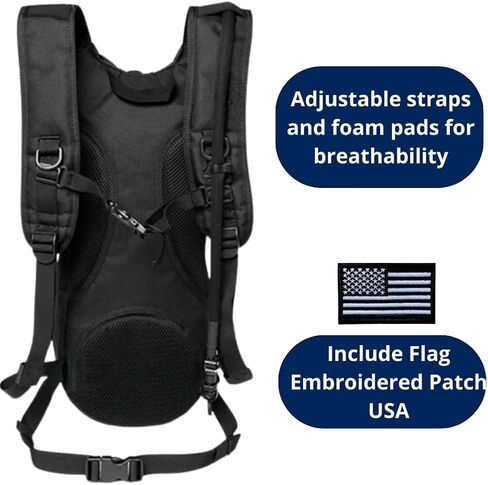 GETORIUM Tactical Hydration Backpack with 3L TPU Water Military Backpack Men Women for Extended Outdoor Adventures Hiking, Cycling, Running Climbing, Hunting, Biking in Saudi Arabia