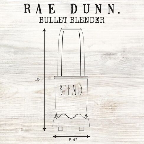 Rae Dunn Personal Blender 600W | 24oz Capacity | BPA-Free Jar | Crushes Ice | Leak-Proof | Anti-Slip Feet | Dishwasher Safe, Cream in Saudi Arabia