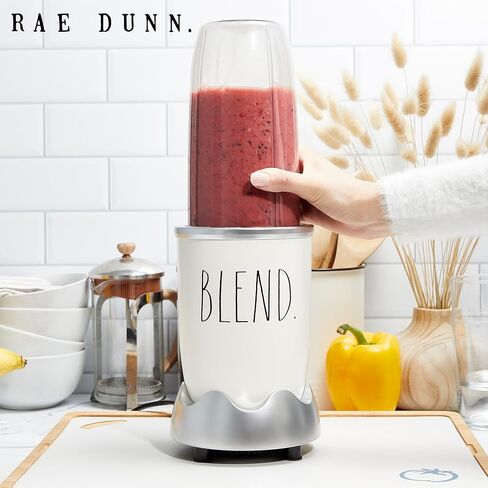 Rae Dunn Personal Blender 600W | 24oz Capacity | BPA-Free Jar | Crushes Ice | Leak-Proof | Anti-Slip Feet | Dishwasher Safe, Cream in Saudi Arabia