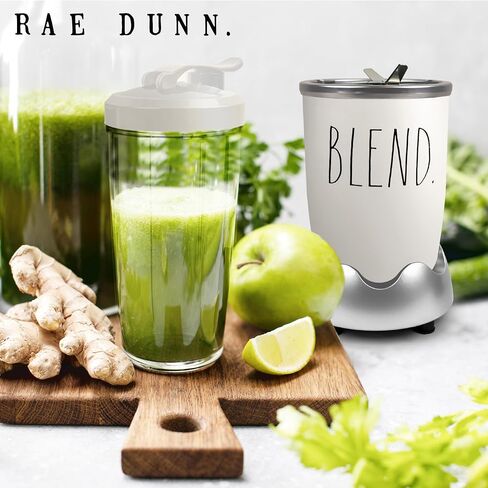 Rae Dunn Personal Blender 600W | 24oz Capacity | BPA-Free Jar | Crushes Ice | Leak-Proof | Anti-Slip Feet | Dishwasher Safe, Cream in Saudi Arabia