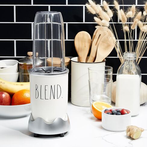 Rae Dunn Personal Blender 600W | 24oz Capacity | BPA-Free Jar | Crushes Ice | Leak-Proof | Anti-Slip Feet | Dishwasher Safe, Cream in Saudi Arabia