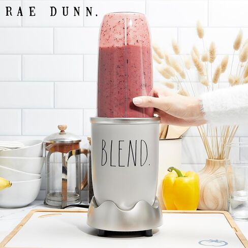 Rae Dunn Personal Blender 600W | 24oz Capacity | BPA-Free Jar | Crushes Ice | Leak-Proof | Anti-Slip Feet | Dishwasher Safe, Cream in Saudi Arabia