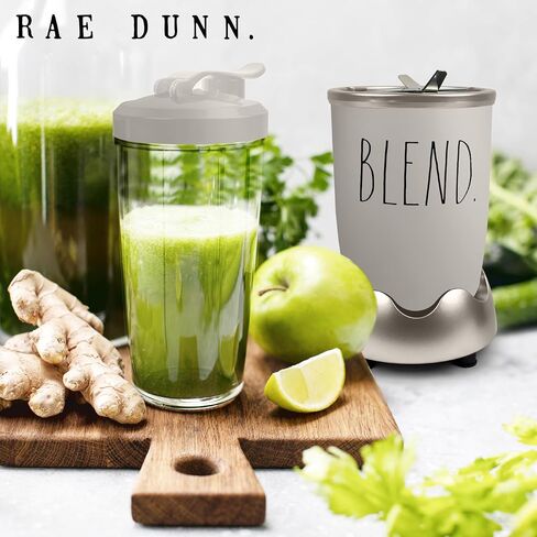Rae Dunn Personal Blender 600W | 24oz Capacity | BPA-Free Jar | Crushes Ice | Leak-Proof | Anti-Slip Feet | Dishwasher Safe, Cream in Saudi Arabia