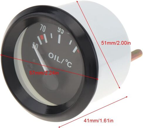 مقياس درجة حرارة الزيت DriSentri، 2 بوصة 52 مم LED سيارة كهربائية درجة حرارة الزيت مقياس درجة الحرارة مع مستشعر درجة الحرارة in Kuwait