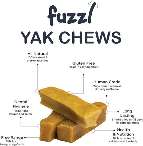 Fuzzl قسط الياك الجبن الهيمالايا يمضغ الكلب - 3 البارات المتوسطة الطبيعية الكلب يعامل Milkbone الياك يمضغ لا إخفاء الكلب الغذاء طويلة الأمد الكلب الأسنان العصي الحليب يمضغ الجبن عصا in Saudi Arabia