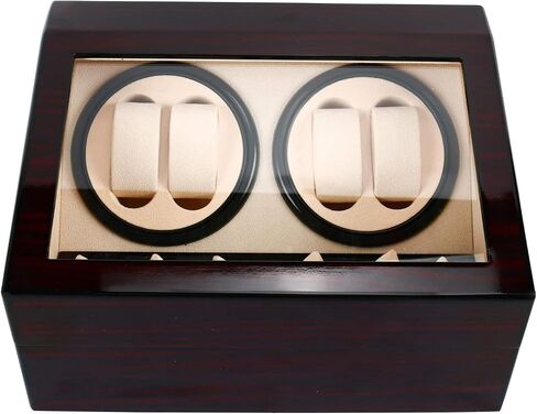 DasMarine Luxury 4+6 Automatic Watch Winder Deluxe Wooden Dual Automatic Motor Rotating Watches Display Storage Box in Saudi Arabia
