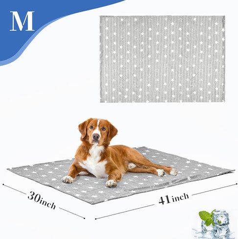ARGOPET Dog Cooling Blanket 41 * 30inch Lightweight Self Cooling Blanket Bed Cover for Dog Cat Summer Blanket &Ice Silk Cooling Pet Blanket Throw Blanket for Kennel Sofa in Saudi Arabia