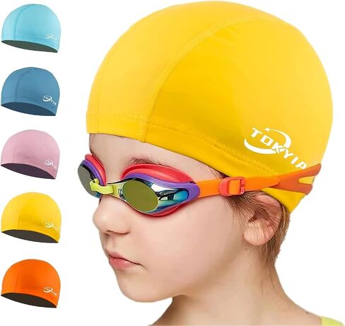 Swimming Caps Unisex Comfortable Fabric Lightweight Bathing Swim Cap Waterproof Swim Cap Bathing Caps for Long and Short Hair Swimming Cap for Boys and Girls Children in Saudi Arabia