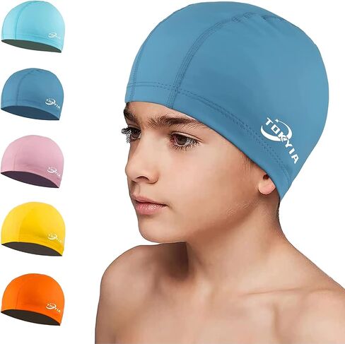 Swimming Caps Unisex Comfortable Fabric Lightweight Bathing Swim Cap Waterproof Swim Cap Bathing Caps for Long and Short Hair Swimming Cap for Boys and Girls Children in Saudi Arabia