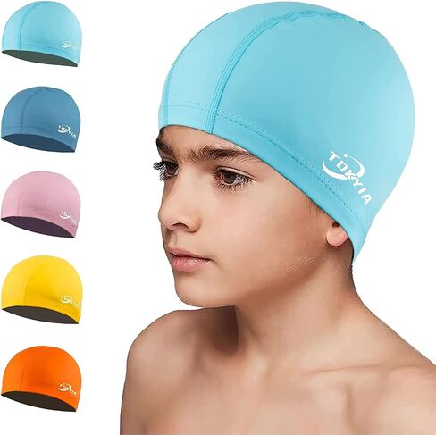 Swimming Caps Unisex Comfortable Fabric Lightweight Bathing Swim Cap Waterproof Swim Cap Bathing Caps for Long and Short Hair Swimming Cap for Boys and Girls Children in Saudi Arabia