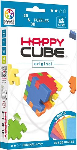 أحجية ثلاثية الأبعاد على شكل صندوق من الورق المقوى الأصلي HAPPY HCO300، عبوة من 6 قطع، 13x2,6x23 سم in Kuwait
