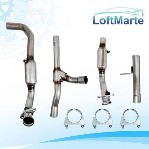 LoftMarte Left Right Catalytic Converter Compatible with For-d F150 5.4L V8 2004-2008 Direct Fit Stainless Steel in Saudi Arabia