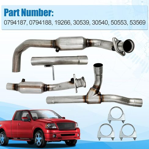 LoftMarte Left Right Catalytic Converter Compatible with For-d F150 5.4L V8 2004-2008 Direct Fit Stainless Steel in Saudi Arabia
