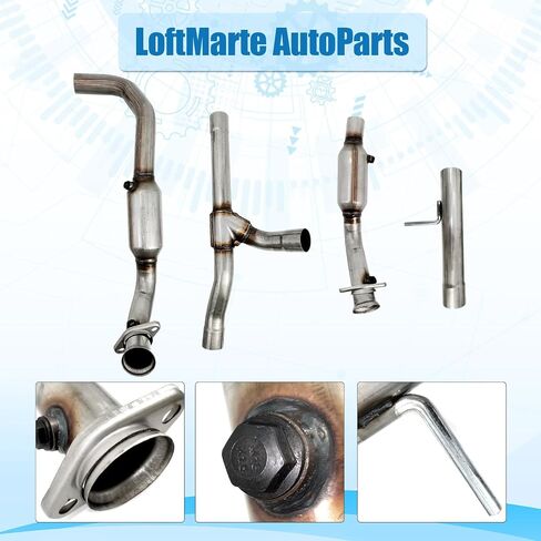 LoftMarte Left Right Catalytic Converter Compatible with For-d F150 5.4L V8 2004-2008 Direct Fit Stainless Steel in Saudi Arabia