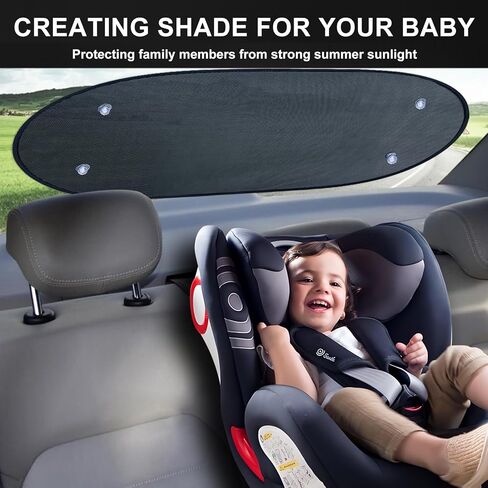ZATOOTO Car Window Shades for Baby 4 Pack, Car Side Window Sun Shade Sun Blocker with Enhanced Suction Cups Protect Kids and Pets from Sun Glare and Heat in Kuwait