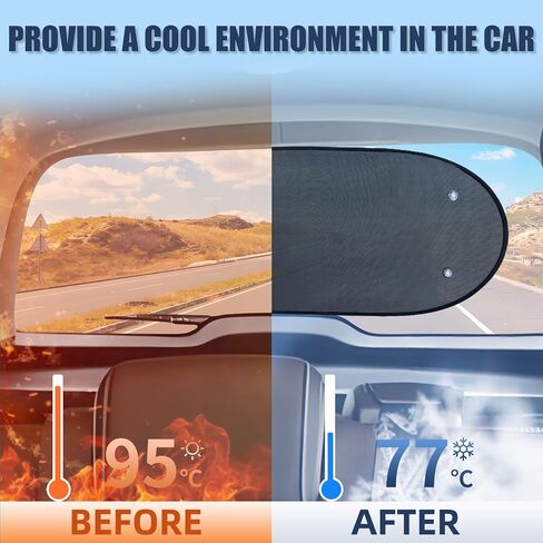 ZATOOTO Car Window Shades for Baby 4 Pack, Car Side Window Sun Shade Sun Blocker with Enhanced Suction Cups Protect Kids and Pets from Sun Glare and Heat in Kuwait