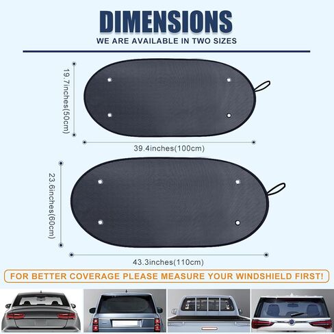 ZATOOTO Car Window Shades for Baby 4 Pack, Car Side Window Sun Shade Sun Blocker with Enhanced Suction Cups Protect Kids and Pets from Sun Glare and Heat in Kuwait