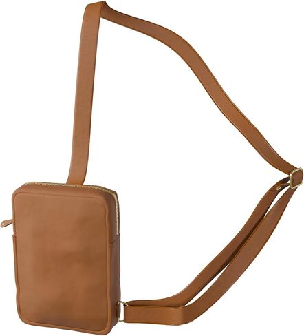 Premium Full Grain Leather Sling Bag - Small Crossbody Bag for Men, Lightweight, RFID Protection in Saudi Arabia