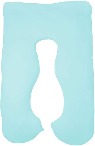 Betty Dain Pregnancy Full Body U-Shaped Pillowcase Replacement Cover, Universal Fit, 100% Jersey Knit Cotton, Soft and Stretchy, Dual Zippers, Black in Saudi Arabia