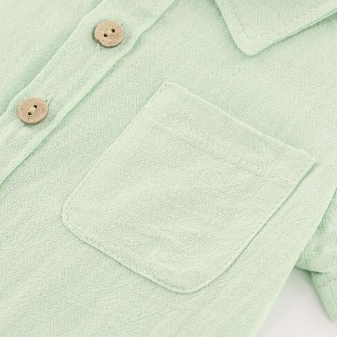 POBIDOBY Linen Baby Clothes for Summer Vacation & Beach Hiking, Linen Short with Cotton Linen Top for Girls & Boys in Saudi Arabia