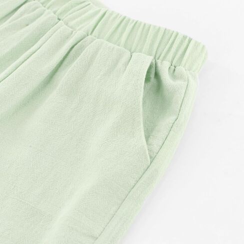 POBIDOBY Linen Baby Clothes for Summer Vacation & Beach Hiking, Linen Short with Cotton Linen Top for Girls & Boys in Saudi Arabia