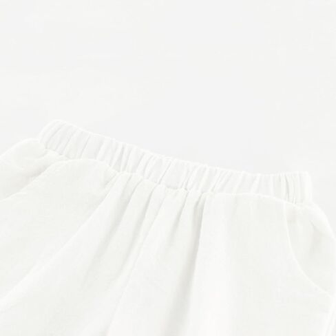 POBIDOBY Linen Baby Clothes for Summer Vacation & Beach Hiking, Linen Short with Cotton Linen Top for Girls & Boys in Saudi Arabia
