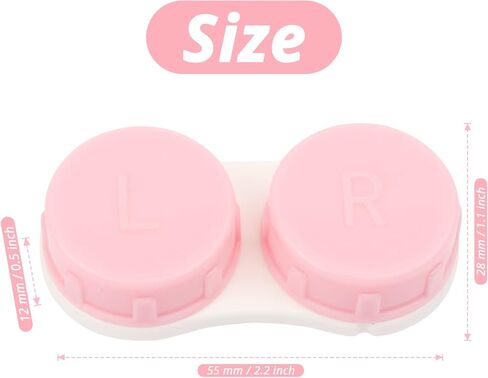 حافظة عدسات لاصقة ملونة من Sihuuu، 4 عبوات للسفر والمنزل والخارج ومجموعة تخزين صغيرة لنقع العدسات اللاصقة (أزرق + وردي) in Kuwait