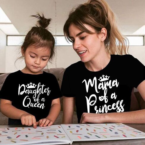 Gourd Doll Mother & Daughter Matching T-Shirts Set Mom & Baby Girl Bodysuit & Women Tee Shirt Mommy & Me Matching Outfits in Saudi Arabia