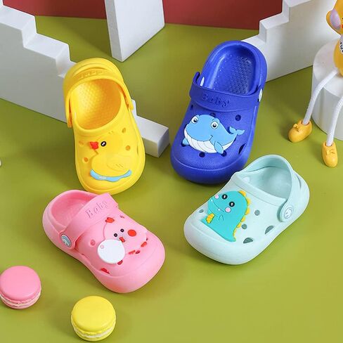 JUXI Toddler Clogs Girls Boys Clogs Garden Shoes Cartoon Slides Toddler Sandals Beach Kids Slippers in Saudi Arabia