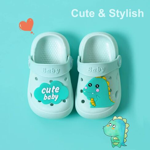 JUXI Toddler Clogs Girls Boys Clogs Garden Shoes Cartoon Slides Toddler Sandals Beach Kids Slippers in Saudi Arabia