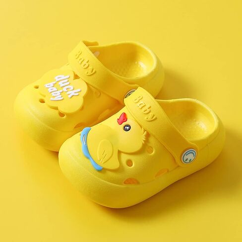 JUXI Toddler Clogs Girls Boys Clogs Garden Shoes Cartoon Slides Toddler Sandals Beach Kids Slippers in Saudi Arabia